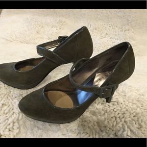 Gray Suede Platform heels